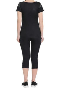 Gym Sports Active-wear Top with Capri