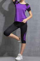 Load image into Gallery viewer, Gym Sports Active-wear Top with Capri